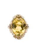 Stil Vintage Inel Peridot galben Aur galben 14K vrc043y
